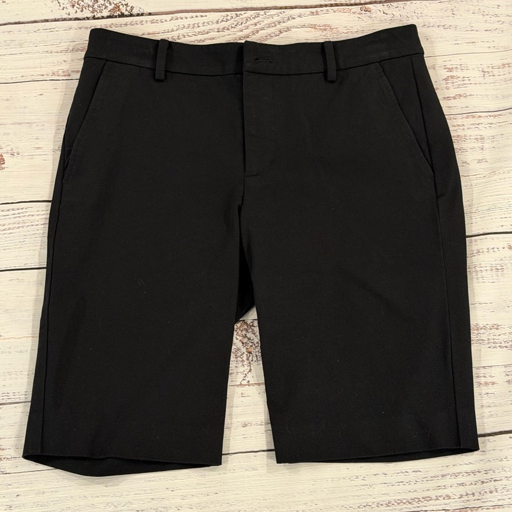 Lauren Ralph Lauren Shorts Womens Size 4 Black Chino Bermuda Stretch Flat Front
